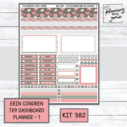Kit 382 Erin Condren Dashboard Planner Sticker Kit
