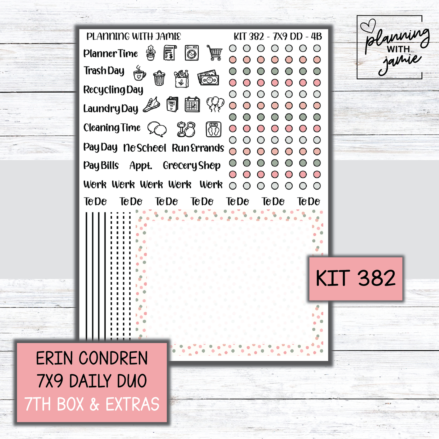 Kit 382 Erin Condren Daily Duo Sticker Kit