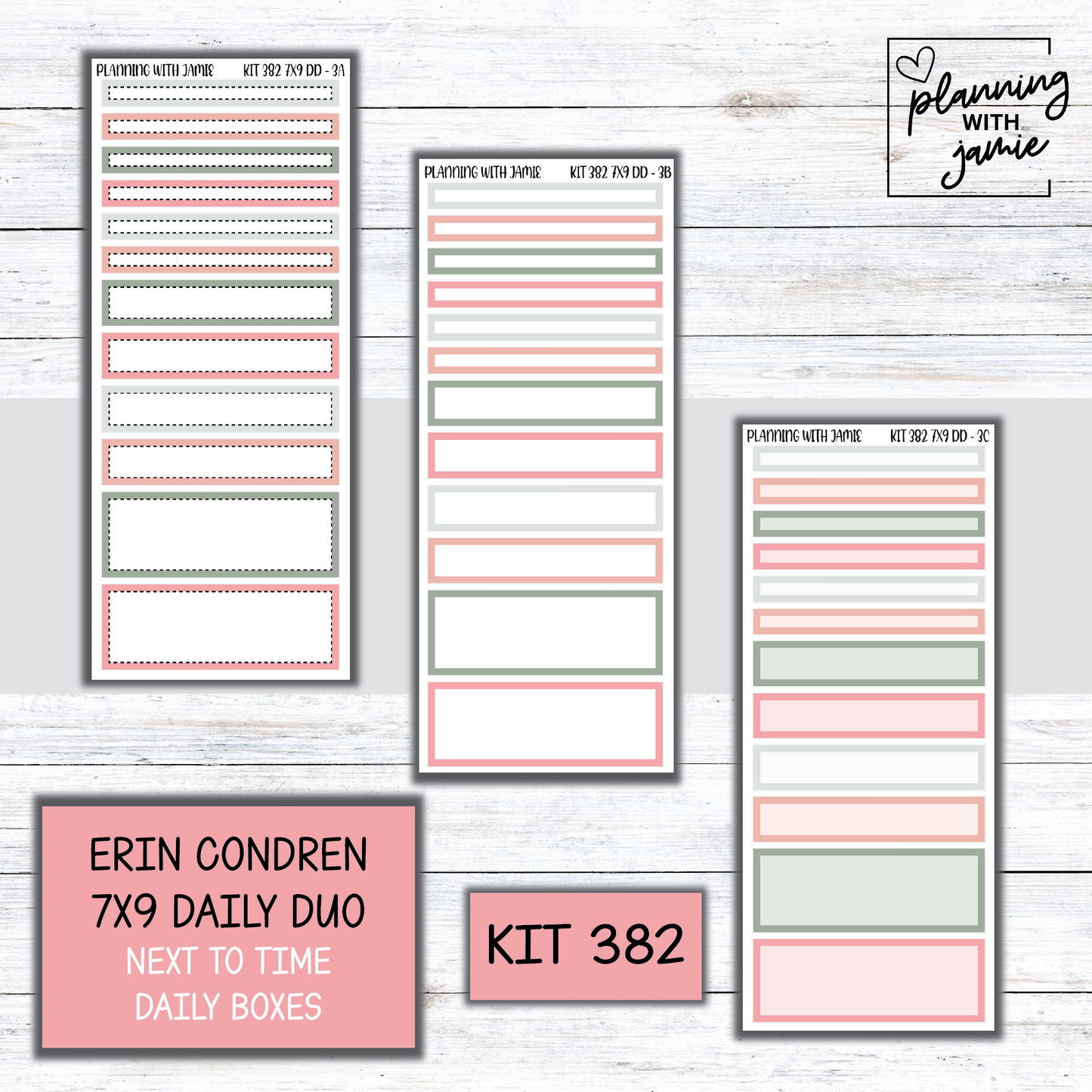 Kit 382 Erin Condren Daily Duo Sticker Kit