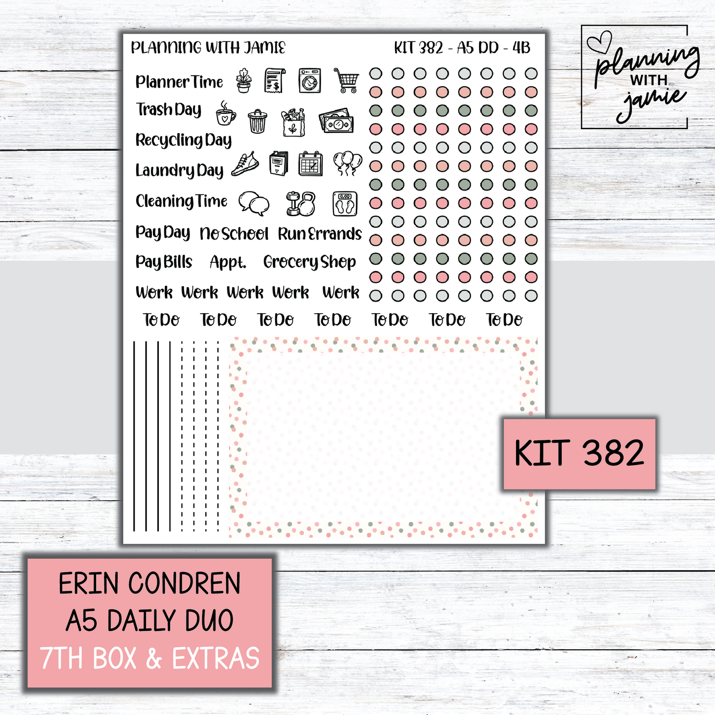 Kit 382 Erin Condren Daily Duo Sticker Kit