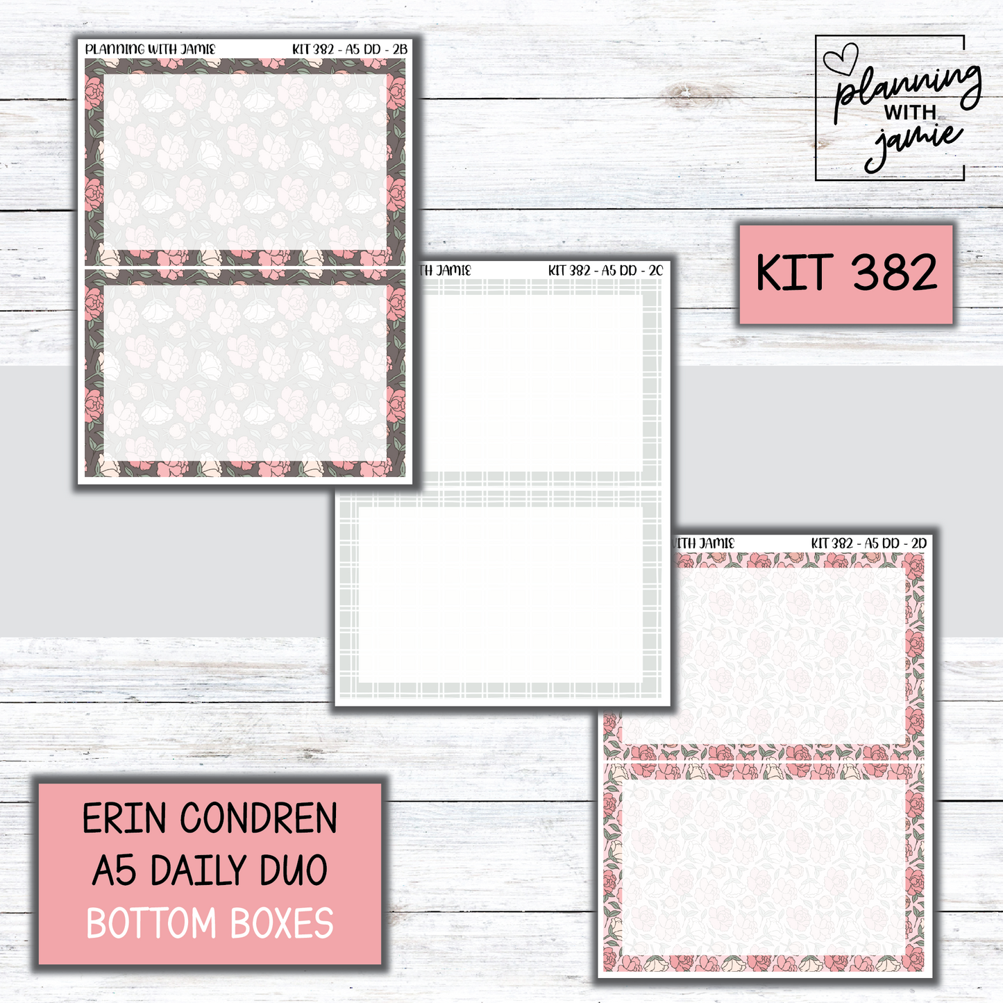 Kit 382 Erin Condren Daily Duo Sticker Kit