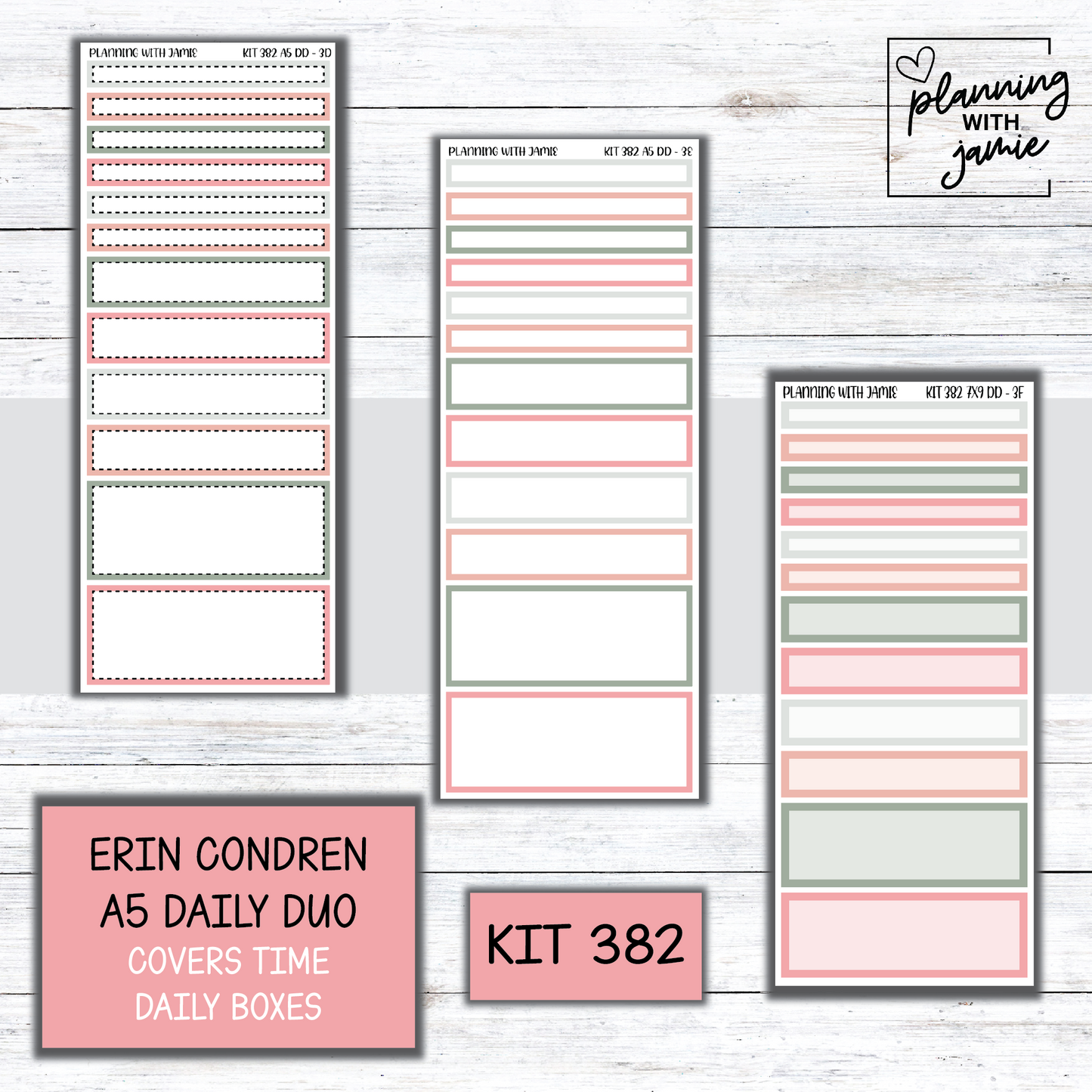 Kit 382 Erin Condren Daily Duo Sticker Kit