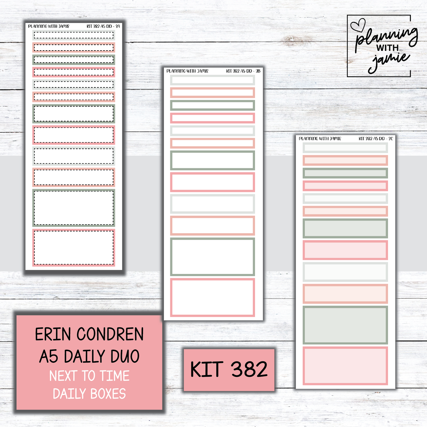 Kit 382 Erin Condren Daily Duo Sticker Kit