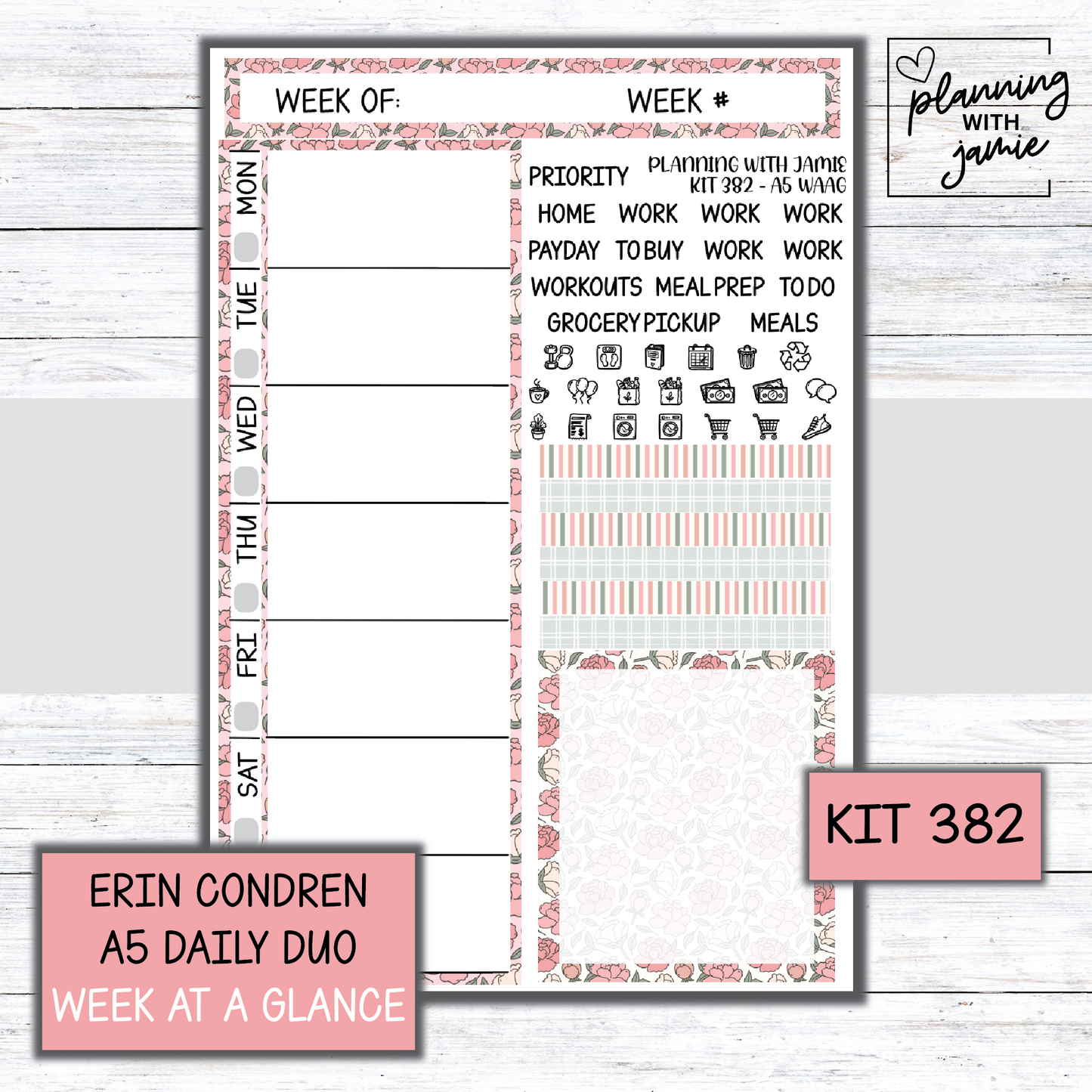 Kit 382 Week At A Glance Sticker
