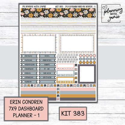 Kit 383 Erin Condren Dashboard Planner Sticker Kit