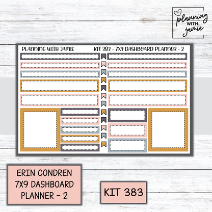 Kit 383 Erin Condren Dashboard Planner Sticker Kit