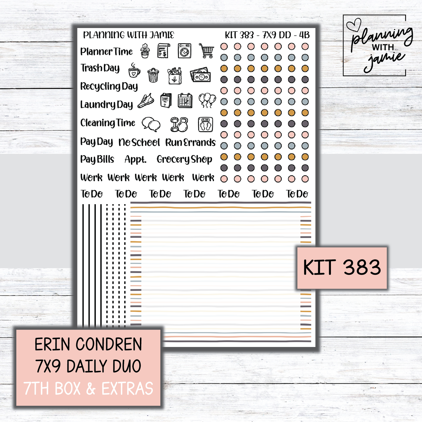 Kit 383 Erin Condren Daily Duo Sticker Kit