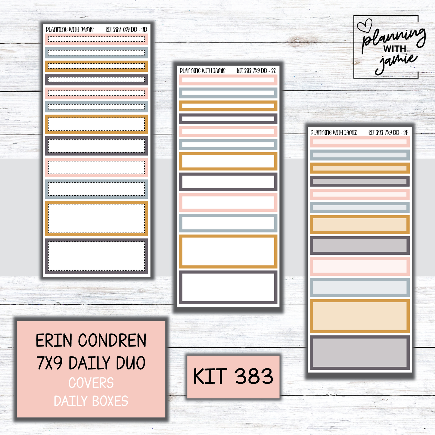 Kit 383 Erin Condren Daily Duo Sticker Kit