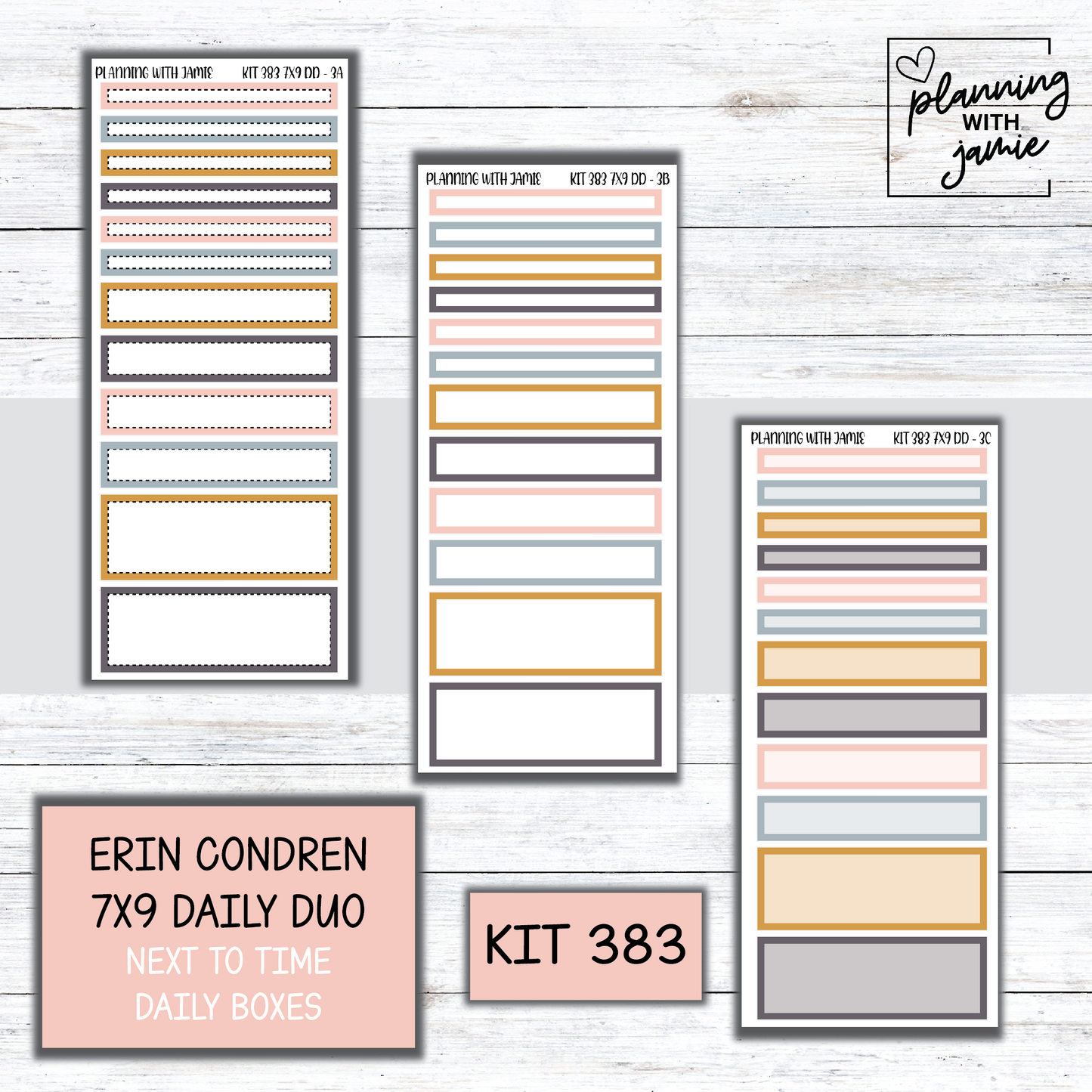 Kit 383 Erin Condren Daily Duo Sticker Kit