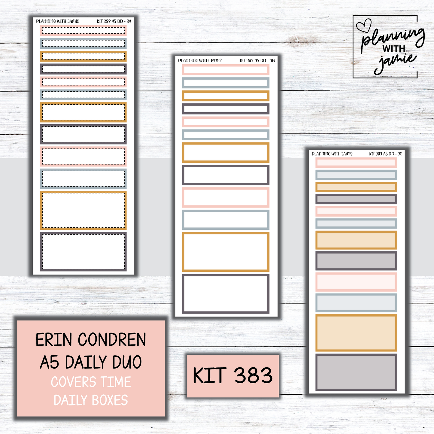 Kit 383 Erin Condren Daily Duo Sticker Kit