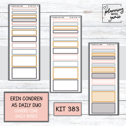 Kit 383 Erin Condren Daily Duo Sticker Kit