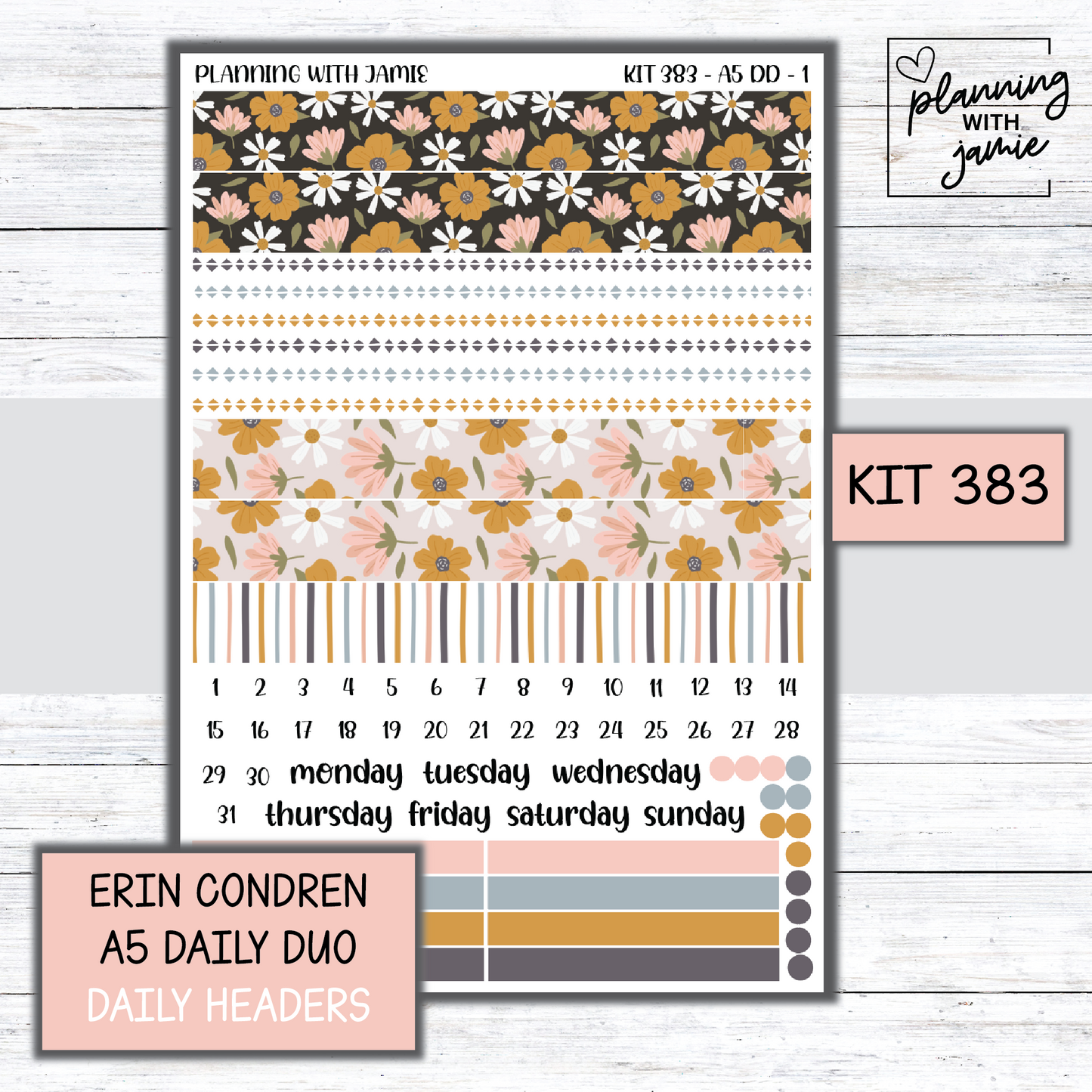 Kit 383 Erin Condren Daily Duo Sticker Kit