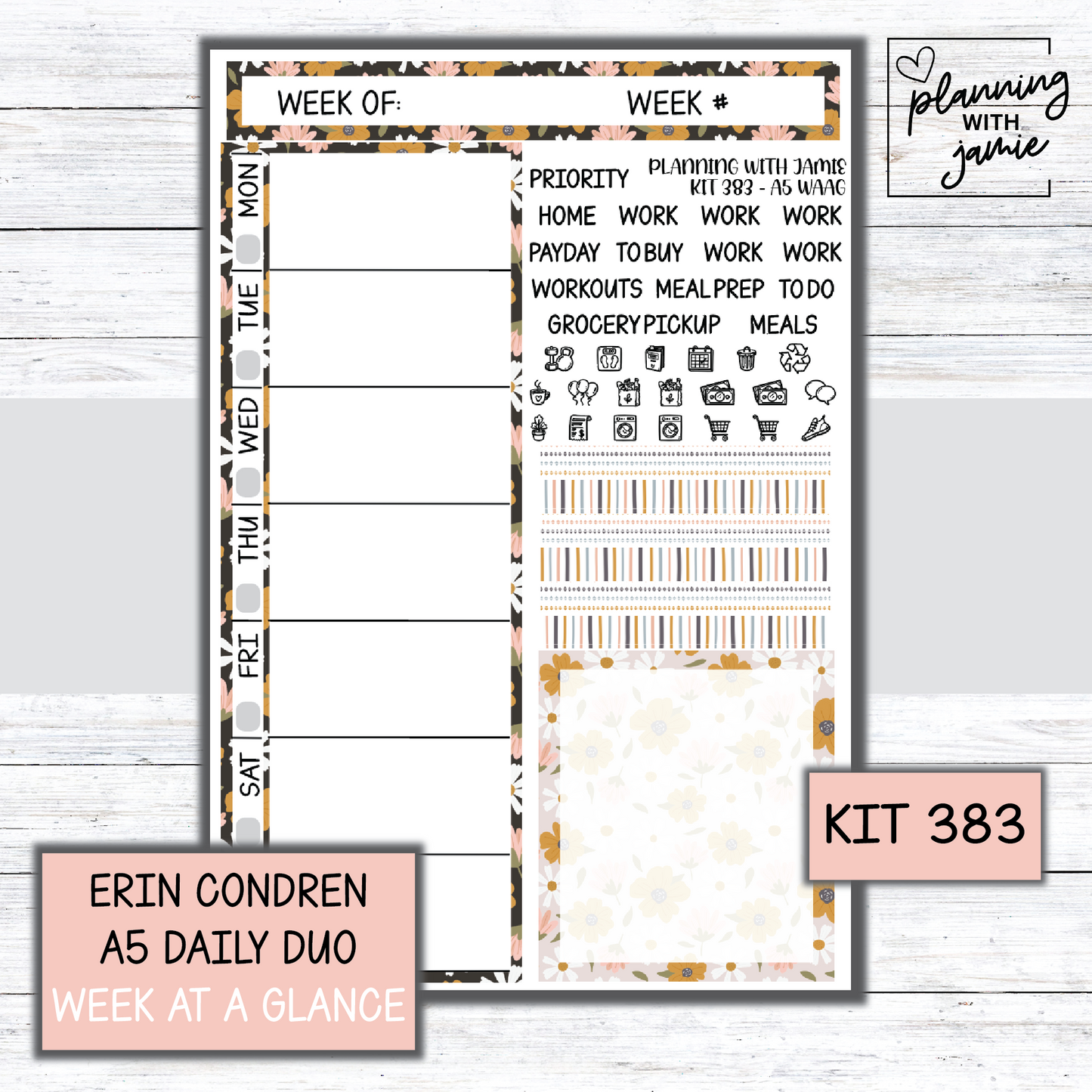 Kit 383 Week At A Glance Sticker