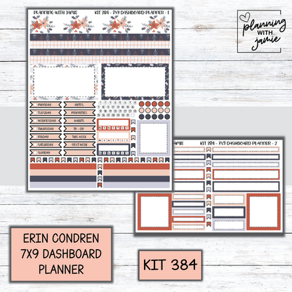Kit 384 Erin Condren Dashboard Planner Sticker Kit
