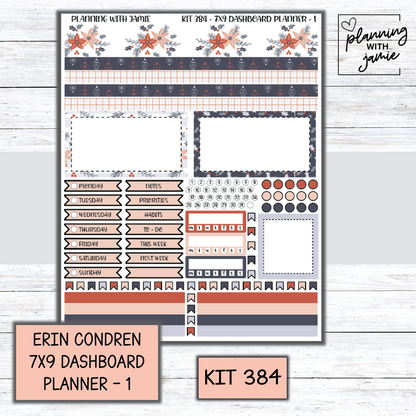 Kit 384 Erin Condren Dashboard Planner Sticker Kit