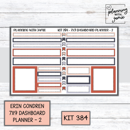 Kit 384 Erin Condren Dashboard Planner Sticker Kit