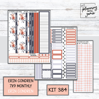 KIT 384 Erin Condren 7X9 OR A5 Monthly Kit