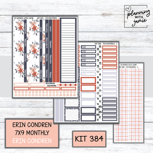 KIT 384 Erin Condren 7X9 OR A5 Monthly Kit