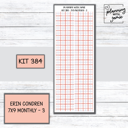 KIT 384 Erin Condren 7X9 OR A5 Monthly Kit