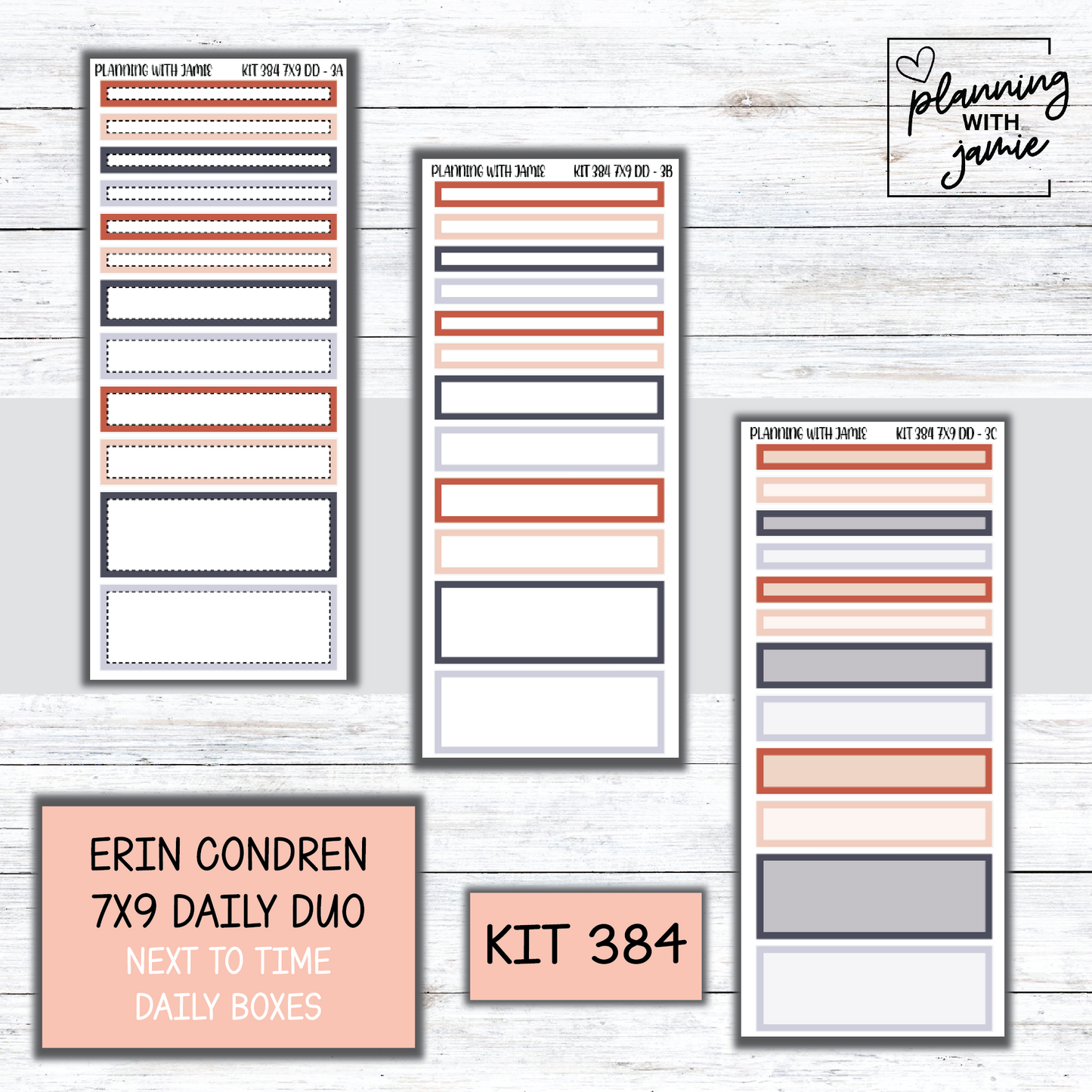 Kit 384 Erin Condren Daily Duo Sticker Kit