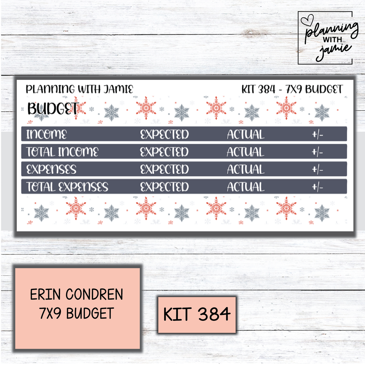 Kit 384 7x9 Budget Sticker Kit