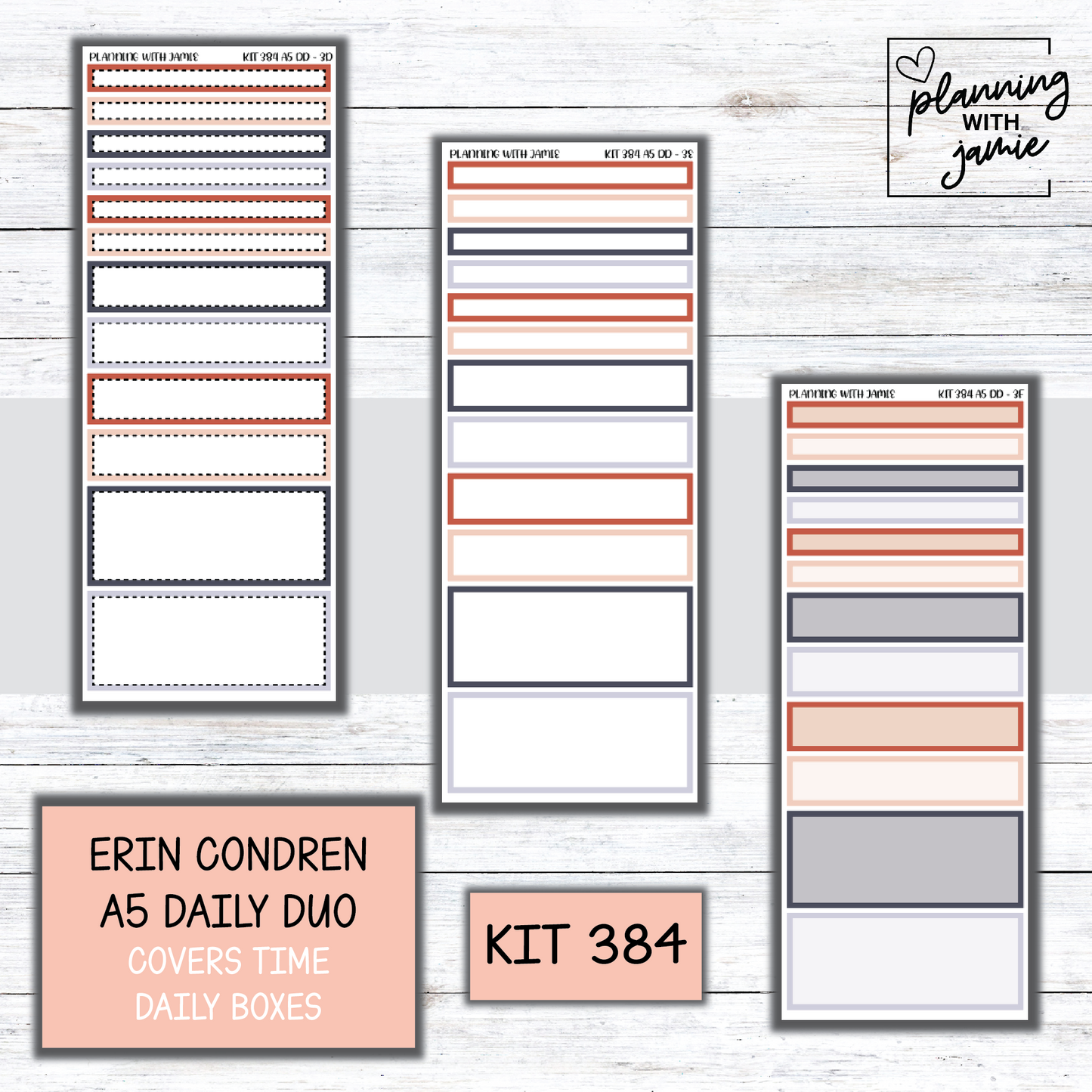 Kit 384 Erin Condren Daily Duo Sticker Kit