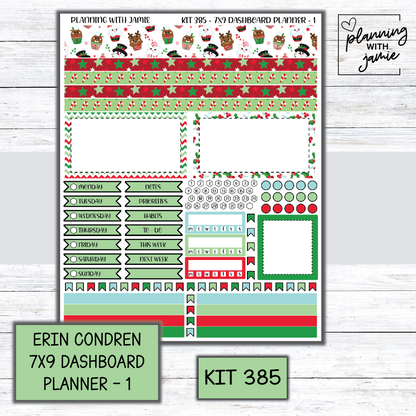 Kit 385 Erin Condren Dashboard Planner Sticker Kit