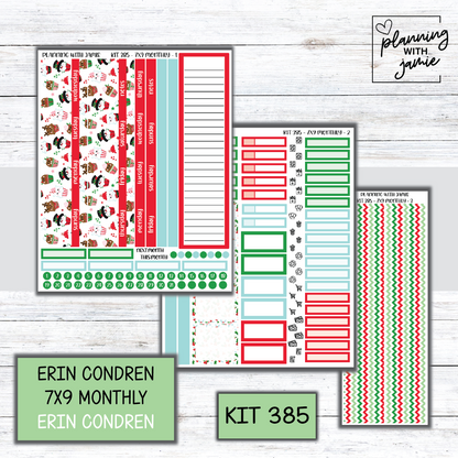 KIT 385 Erin Condren 7X9 OR A5 Monthly Kit
