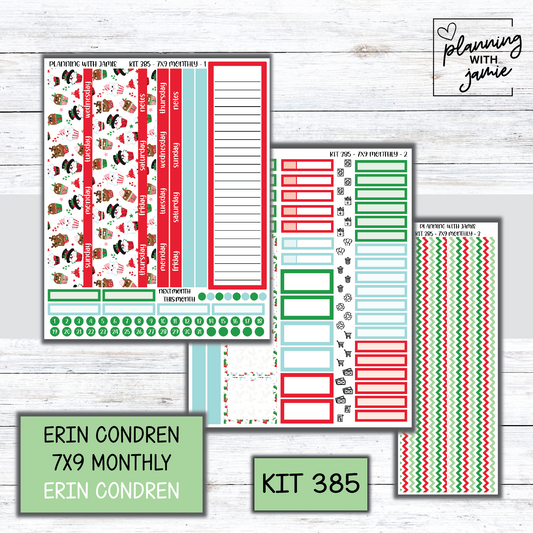 KIT 385 Erin Condren 7X9 OR A5 Monthly Kit
