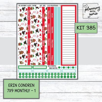 KIT 385 Erin Condren 7X9 OR A5 Monthly Kit