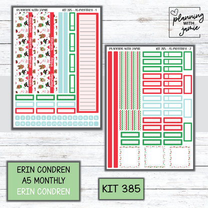KIT 385 Erin Condren 7X9 OR A5 Monthly Kit