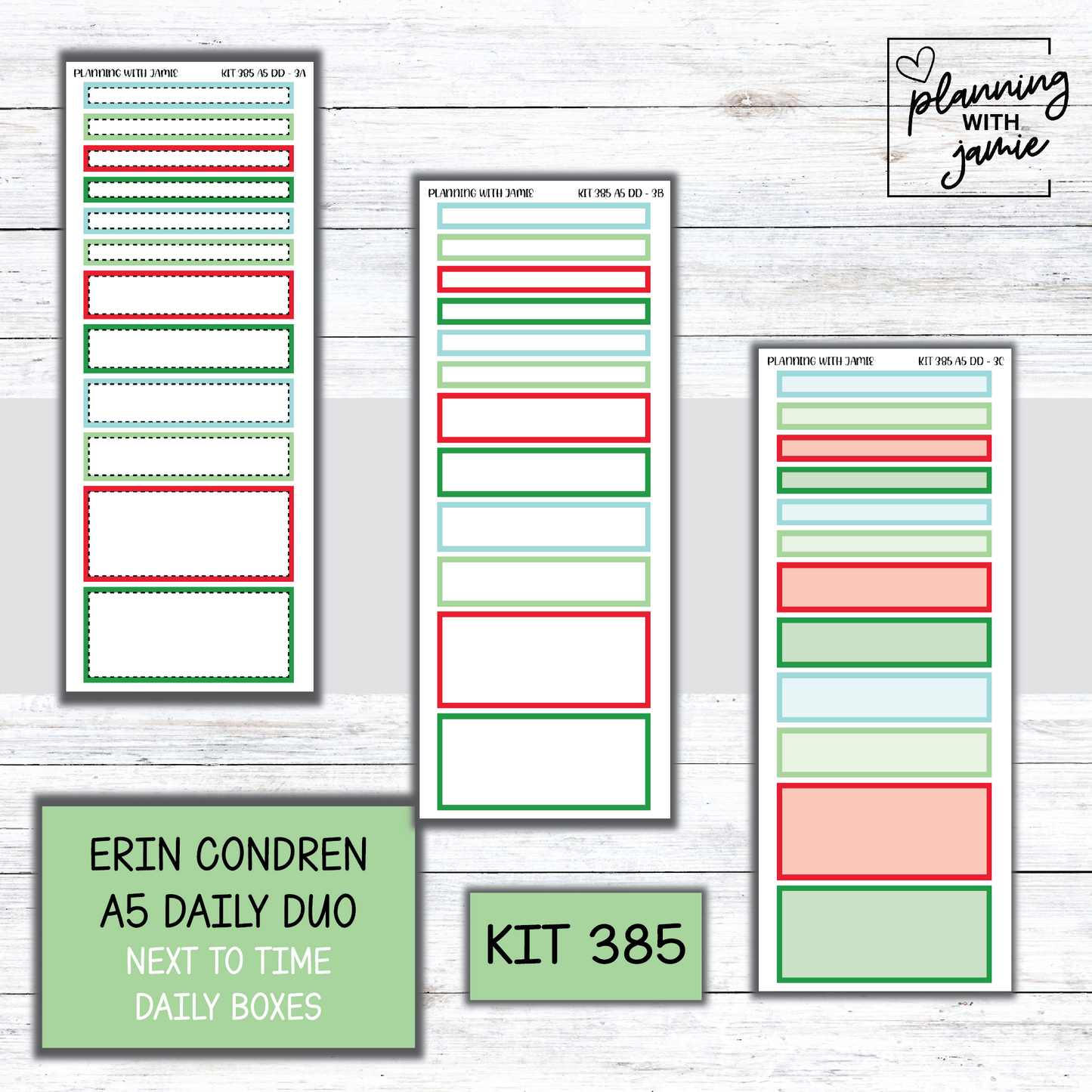 Kit 385 Erin Condren Daily Duo Sticker Kit