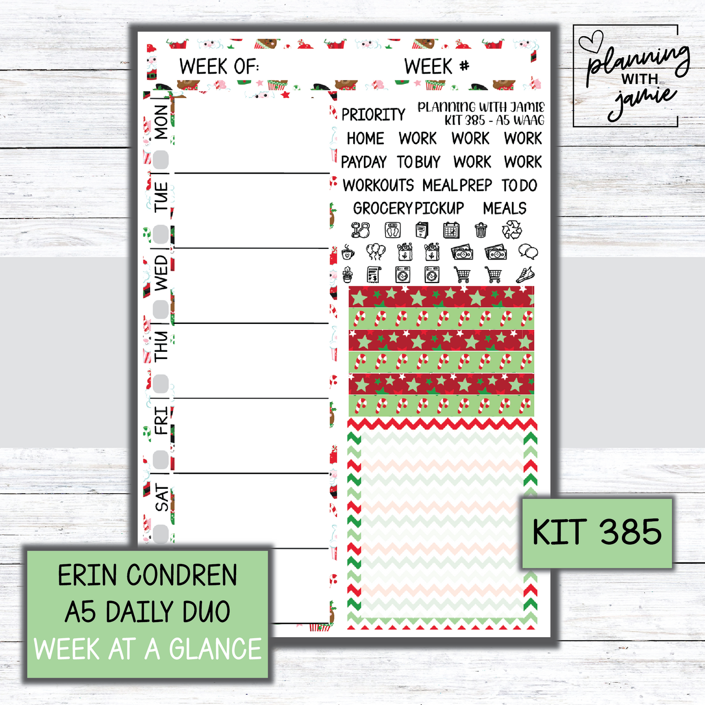 Kit 385 Week At A Glance Sticker