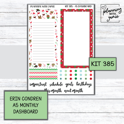 KIT 385 A5 Erin Condren Monthly Dashboard Sticker Kit