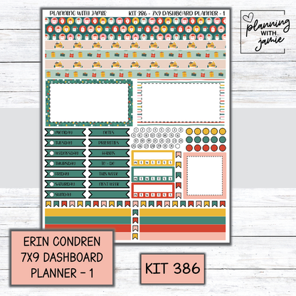 Kit 386 Erin Condren Dashboard Planner Sticker Kit