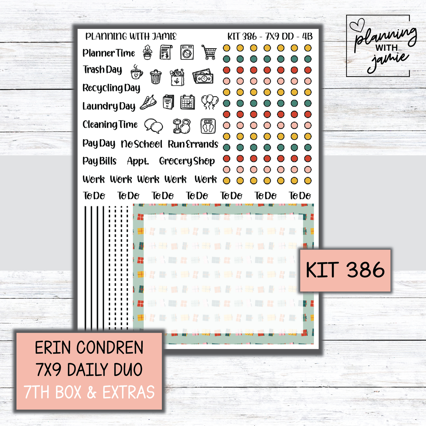 Kit 386 Erin Condren Daily Duo Sticker Kit