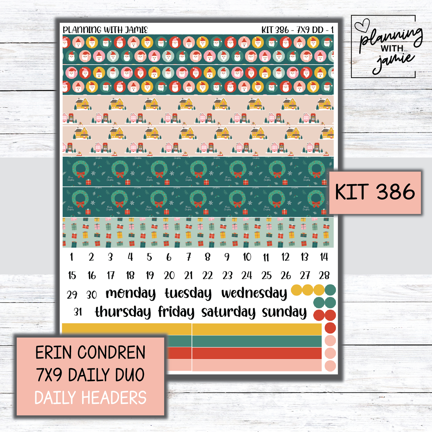 Kit 386 Erin Condren Daily Duo Sticker Kit