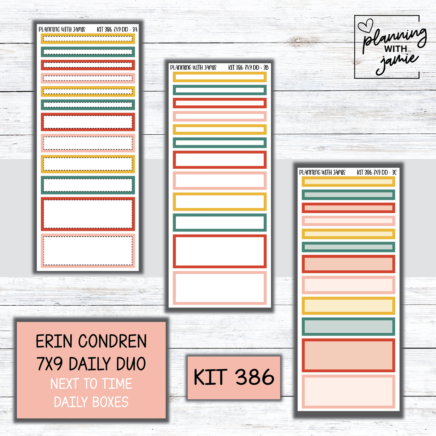 Kit 386 Erin Condren Daily Duo Sticker Kit