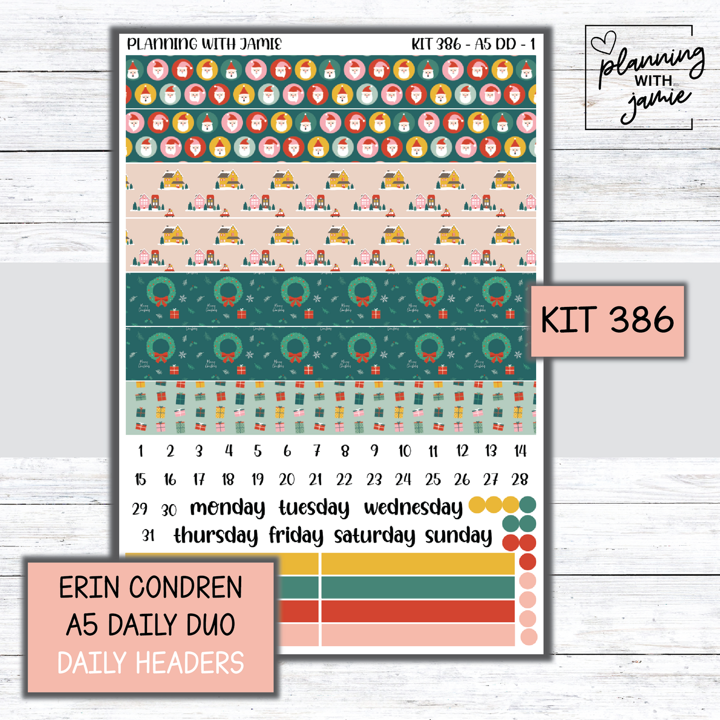 Kit 386 Erin Condren Daily Duo Sticker Kit