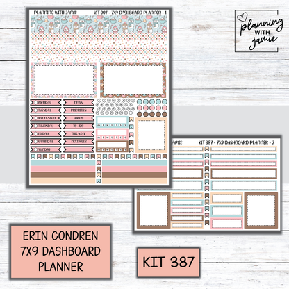Kit 387 Erin Condren Dashboard Planner Sticker Kit