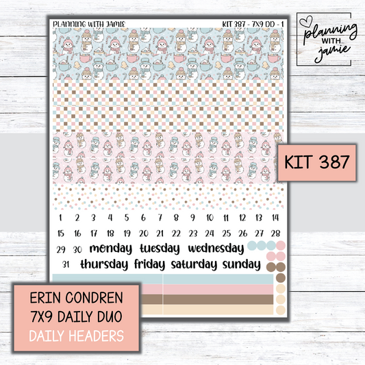 Kit 387 Erin Condren Daily Duo Sticker Kit