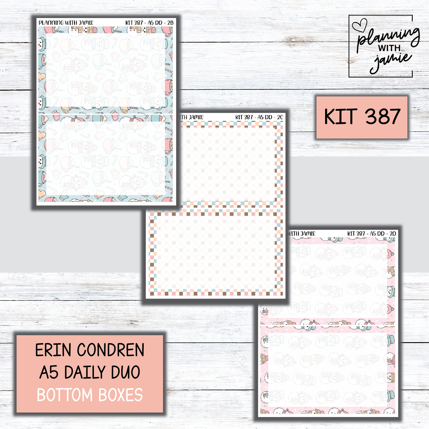 Kit 387 Erin Condren Daily Duo Sticker Kit