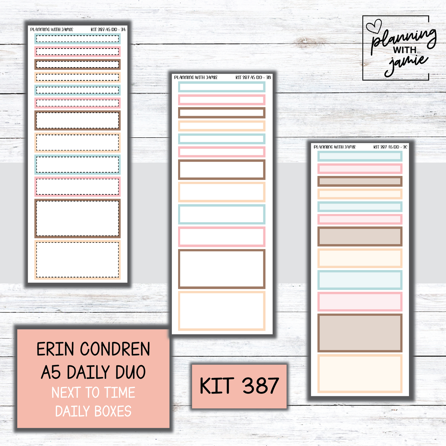 Kit 387 Erin Condren Daily Duo Sticker Kit