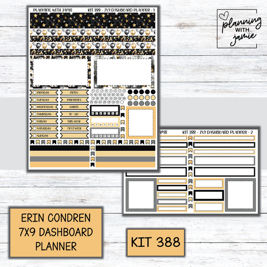 Kit 388 Erin Condren Dashboard Planner Sticker Kit