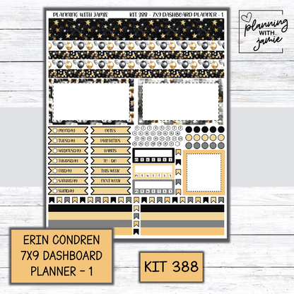 Kit 388 Erin Condren Dashboard Planner Sticker Kit