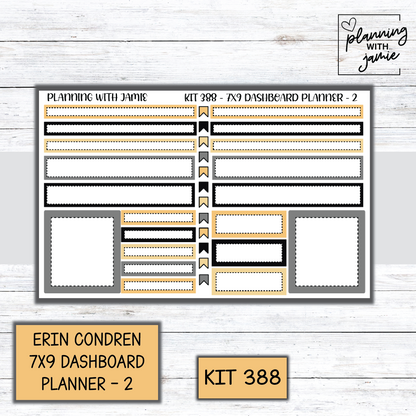 Kit 388 Erin Condren Dashboard Planner Sticker Kit