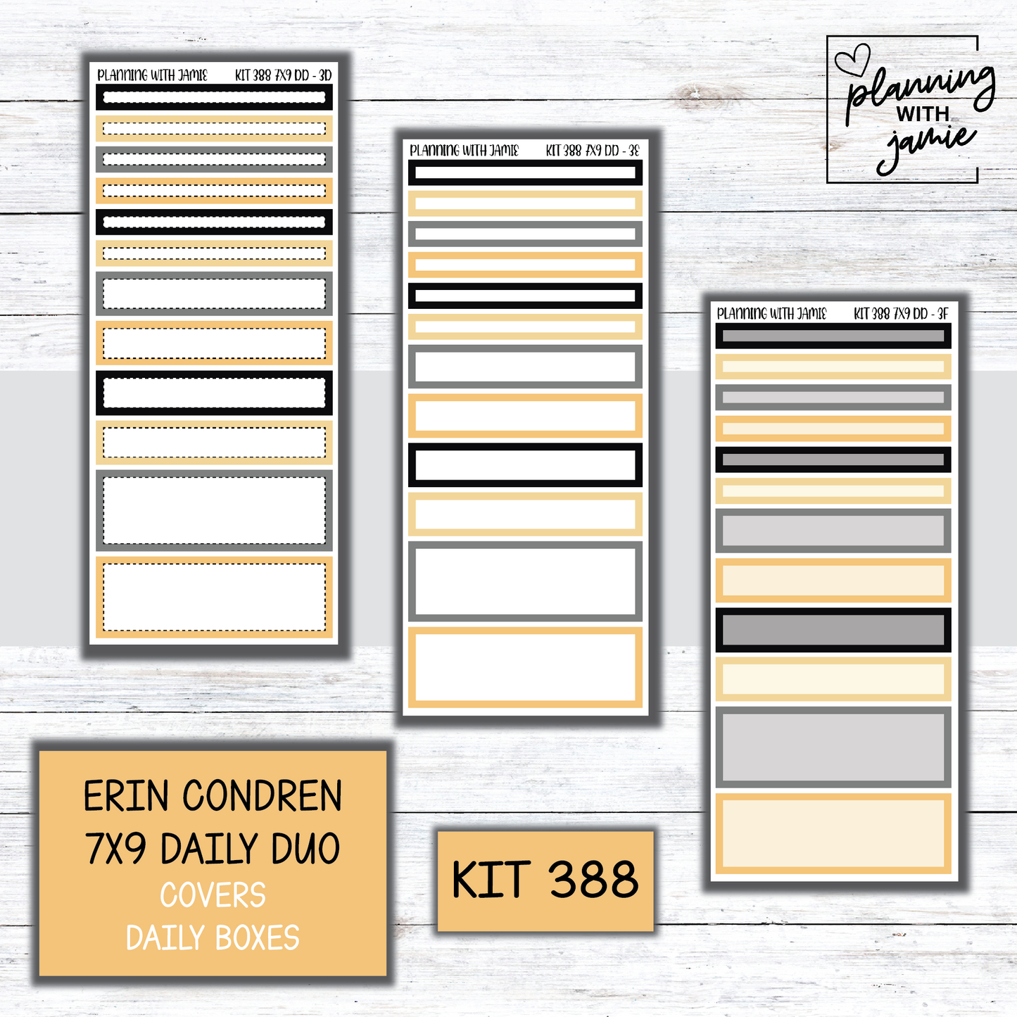 Kit 388 Erin Condren Daily Duo Sticker Kit