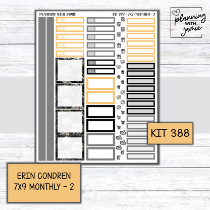 KIT 388 Erin Condren 7X9 OR A5 Monthly Kit