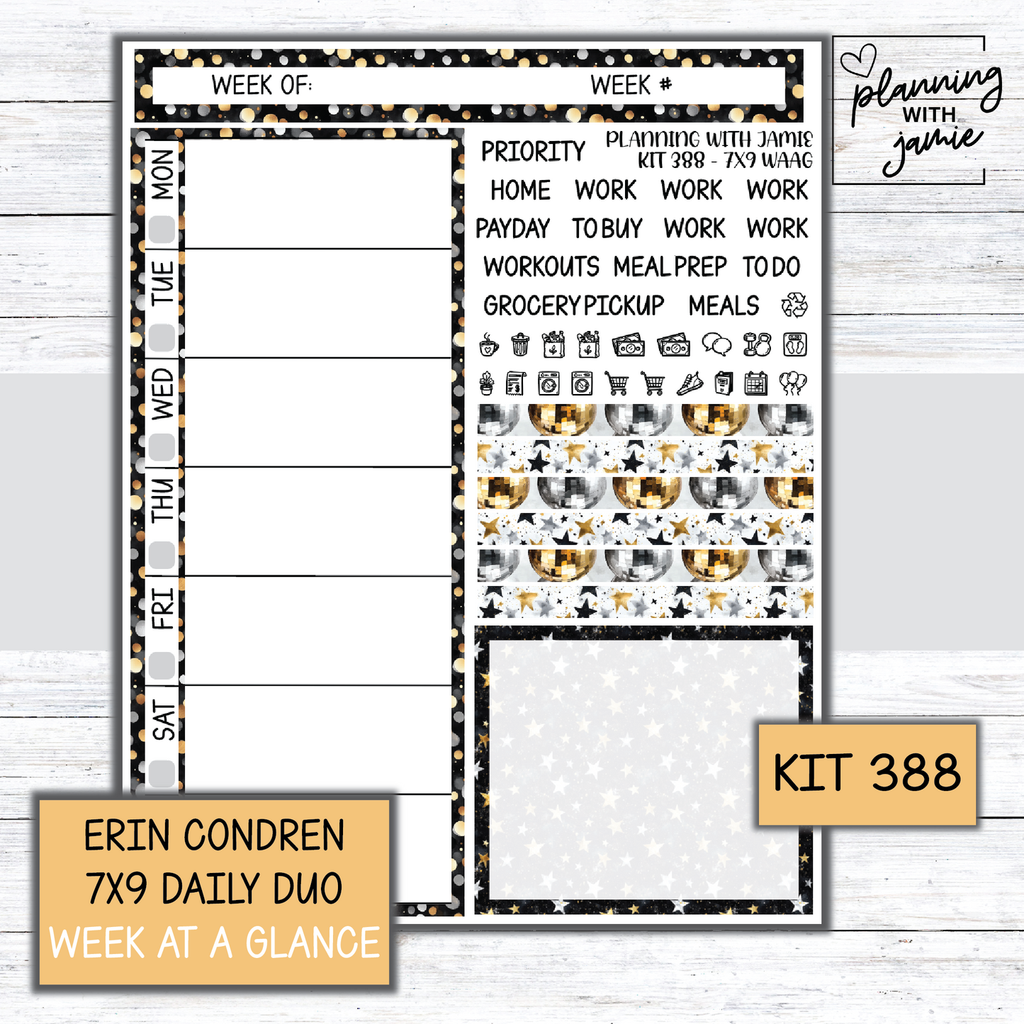 Kit 388 Week At A Glance Sticker