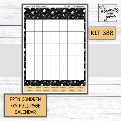 KIT 388 Erin Condren 7X9 Full Page Calendar